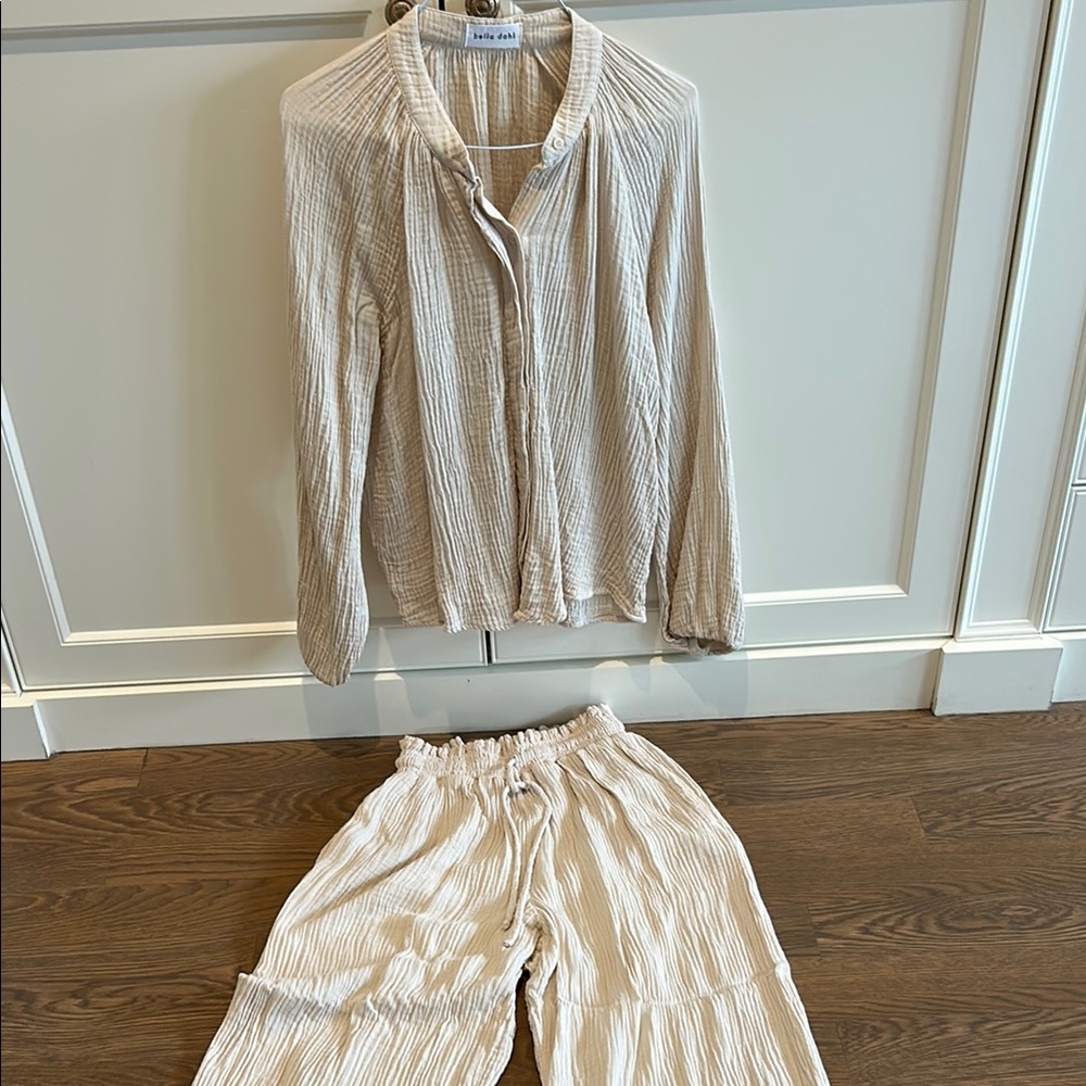 Bella Dahl Textured Cream Blouse